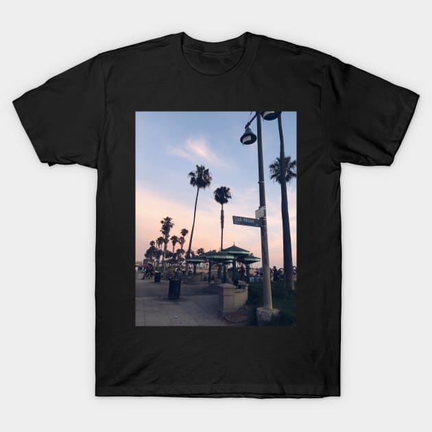 Venice Beach Boardwalk Sunset T-Shirt by offdutyplaces